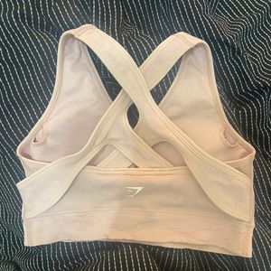 Pink gymshark wrap bra